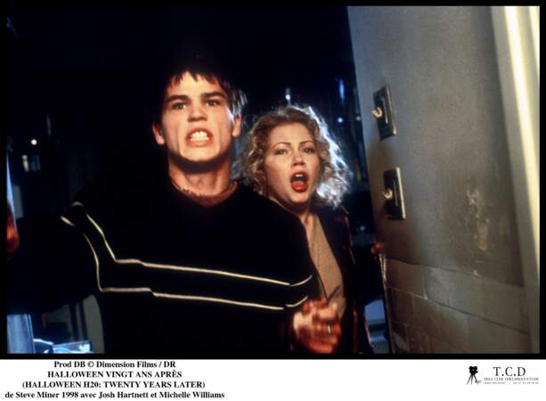 Michelle Williams et Josh Hartnett dans Halloween, 20 ans après en 1999