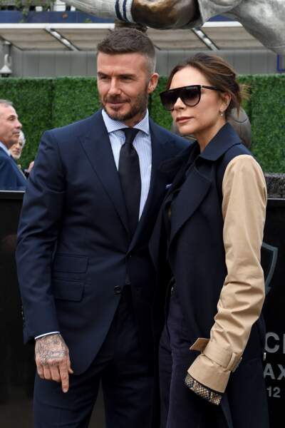 David Beckham radieux aux côtés de ses proches pour l'inauguration de sa statue 