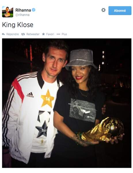 Rihanna et Miroslav Klose