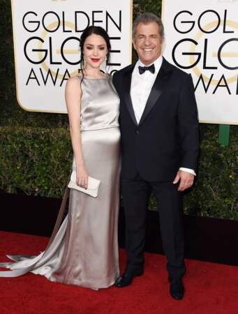 Golden Globes 2017 : Mel Gibson et Rosalind Ross enceinte