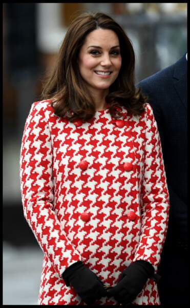 Kate Middleton en visite en Suède, le 31 janvier