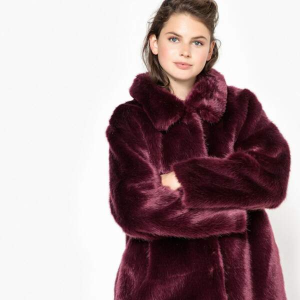 Manteau imitation fourrure, La Redoute, actuellement à 58,49€