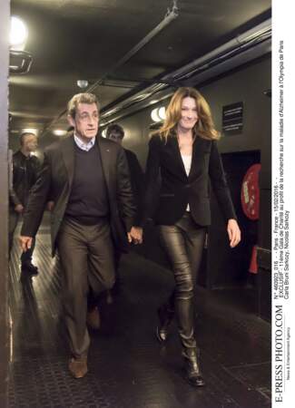 Carla Bruni main dans la main avec son époux Nicolas Sarkozy