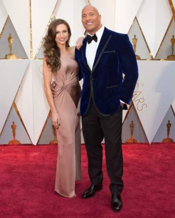 Les plus beaux couples des Oscars 2017 : Dwayne "The Rock" Johnson et Lauren Hashian