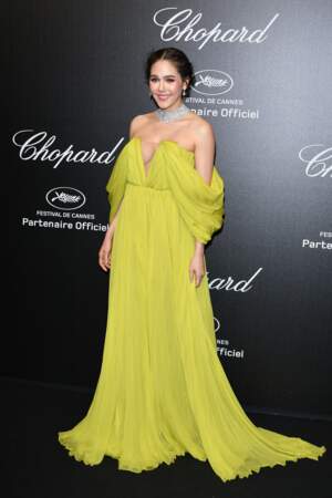 Araya Hargate lors de la soirée Chopard organisée au festival de Cannes le 17 mai 2019