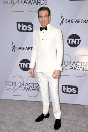 Chris Pine aux SAG Awards 2019, le 27 janvier, à Los Angeles