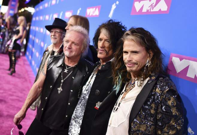 Aerosmith aux MTV Video Music Awards 2018, le 20 août, à New York