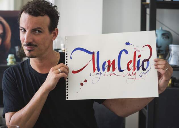 Le calligraphe Nicolas Ouchenir pour Celio