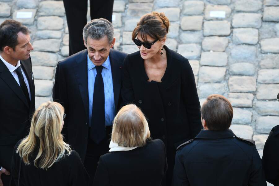 Nicolas Sarkozy et Carla Bruni à l'hommage national à Charles Aznavour