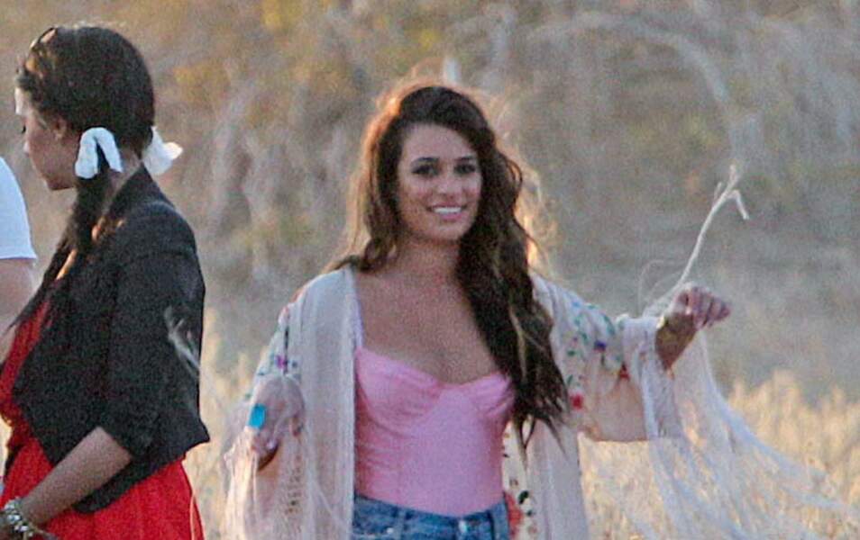 Ce week-end, Lea Michele tournait le clip d'On my way