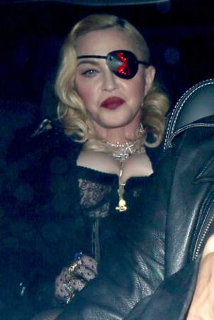 Madonna à Londres pour la sortie de son titre Medellín, en duo avec Maluma, mercredi 24 avril