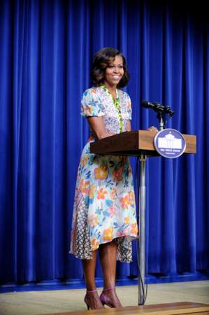 Michelle Obama en robe légère fleurie Duro Olowu