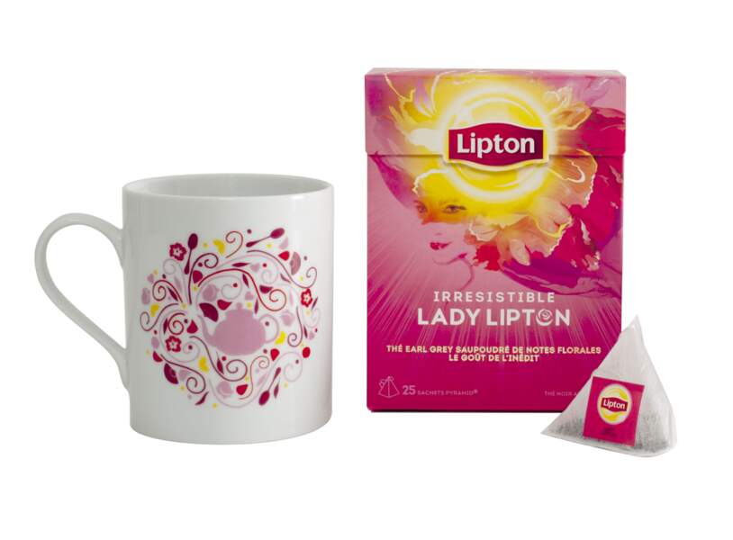 Tasse et thé. 9,90€ et 2,55€, Lipton x Pied de Poule.
