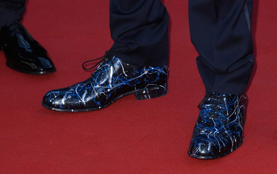 Les chaussures de Jamel Debbouze (customisées par ses enfants ?)
