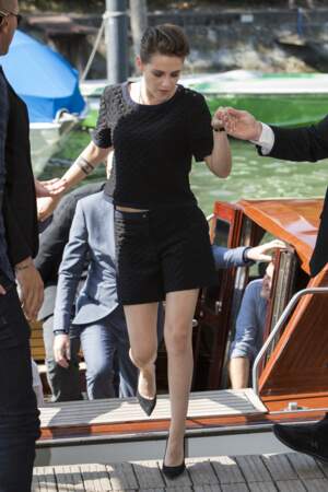 Arrivée de Kristen Stewart à l'hôtel Excelsior 