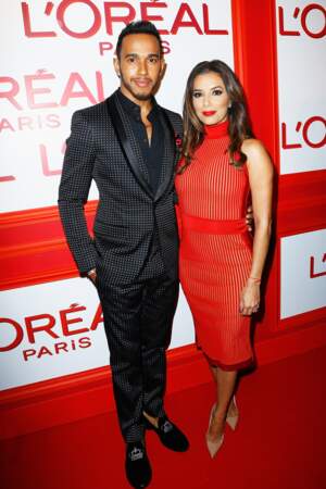 Soirée L'Oréal Red Obsession 2016 : Lewis Hamilton et Eva Longoria