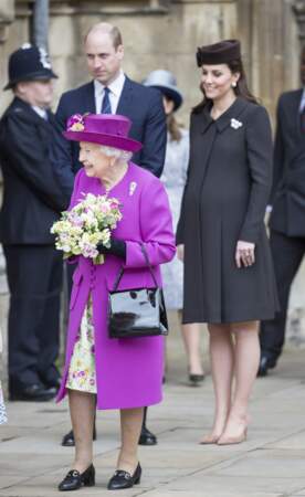 La reine Elizabeth, le prince William et Kate Middleton