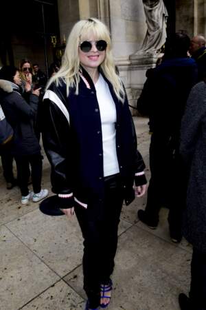 Cécile Cassel, au défilé Stella McCartney lors de la fashion week de Paris, le 5 mars 2018