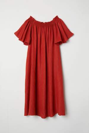 Robe épaules nues, H&M, 23,99 euros au lieu de 39,99 euros