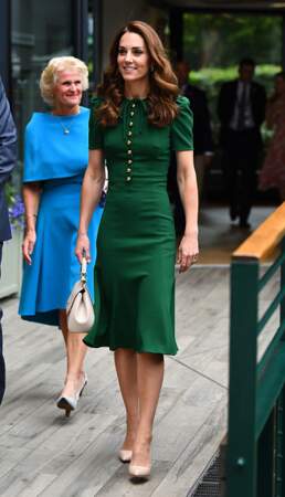 Kate Middleton en vert et crème