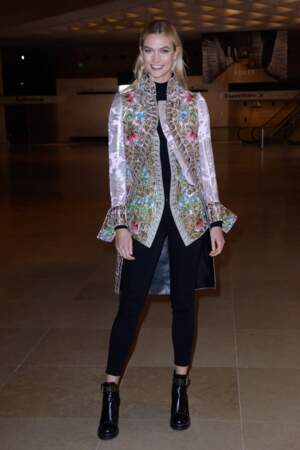 Karlie Kloss au défilé Louis Vuitton lors de la fashion week de Paris, le 6 mars