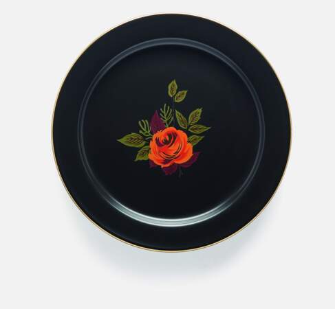 Collab Manoush x Monoprix : Assiette motif rose, 8€