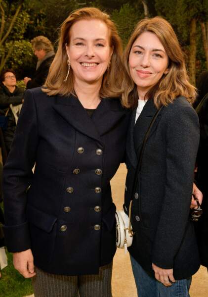Carole Bouquet et Sofia Coppola au défilé Chanel haute couture printemps-été 2019, au Grand Palais, le 22 janvier