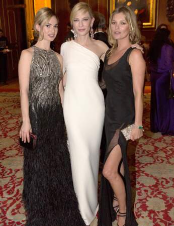 Lily James de Downton Abbey, Cate Blanchett et Kate Moss sous les ors de Windsor, ça en jette