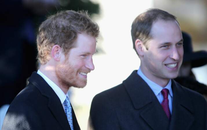 Les princes Harry et William, tous sourires