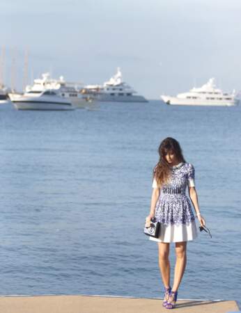Marieluvpink et ses sandales lacées à Cannes
