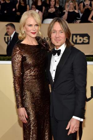Nicole Kidman et son mari Keith Urban aux SAG Awards