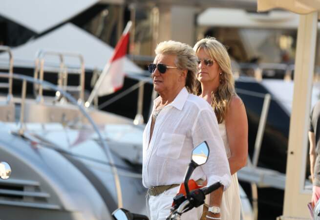 Rod Stewart et Penny Lancaster à Saint-Tropez