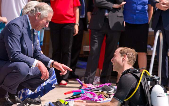 Jusqu'ici président du British Sub-Aqua Club, le prince Charles a laissé la place à son fils