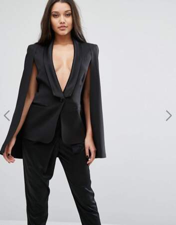 Asos Lavish Alice - blazer cape luxe à bordures en satin 98,99€