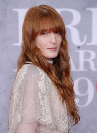 Florence Welch (Florence + The Machine) à la cérémonie des Brit Awards 2019, Londres