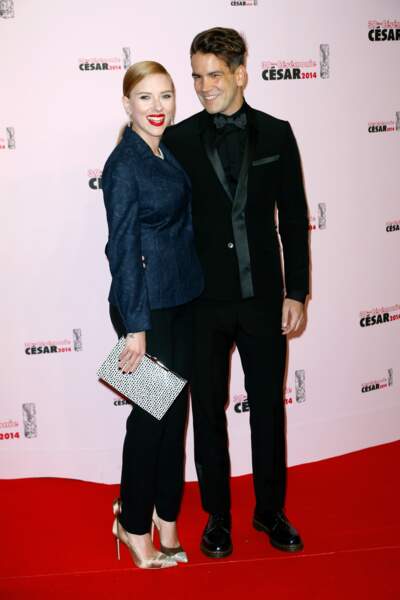Février 2014 : Scarlett et Romain invités aux César, premières rumeurs autour de la grossesse de la star