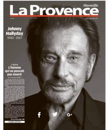 Mort de Johnny Hallyday : La Provence, édition du jeudi 7 décembre
