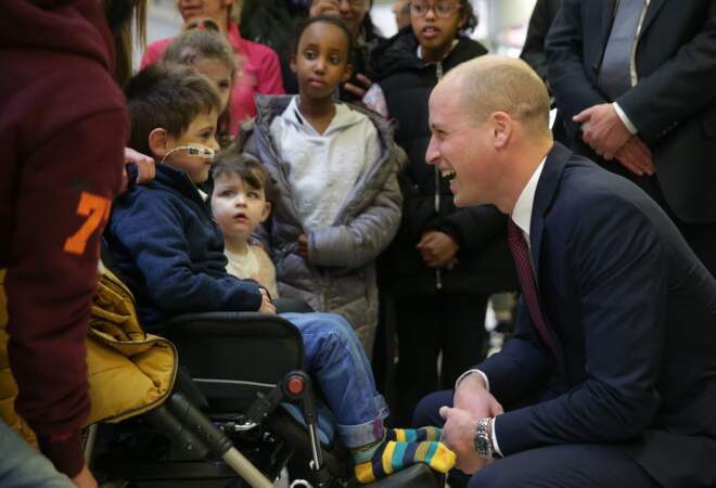 Le prince William en visite à l'hôpital pour enfants Evelina, le 18 janvier