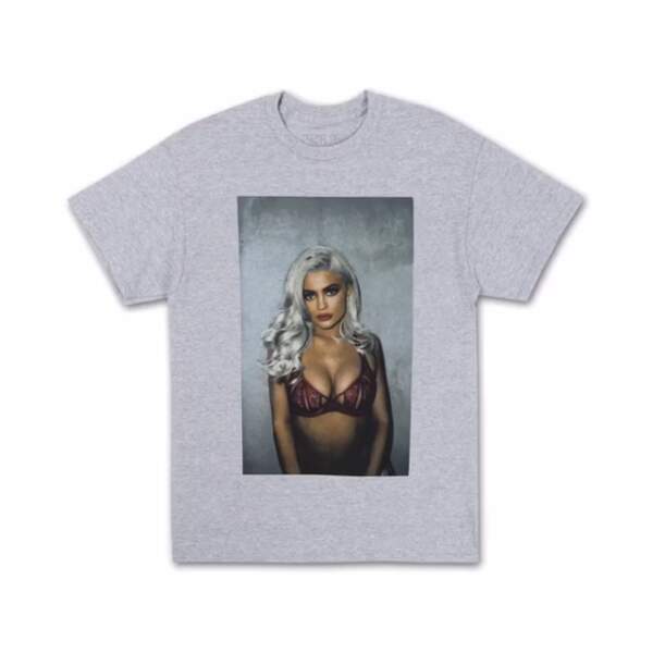 The Kylie Shop : t-shirt imprimé photo gris