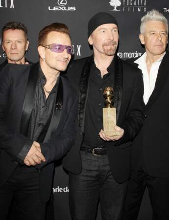 Bono et les membres de U2, récompensés pour la musique du film "Mandela, un long chemin vers la liberté"