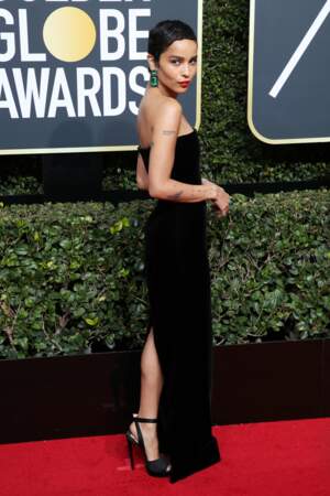 Zoe Kravitz lors de la 75e cérémonie des Golden Globes, le 7 janvier 2018