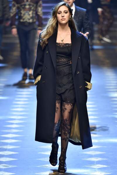 Défilé Dolce & Gabbana : Sophia Rose Stallone, sa grande soeur