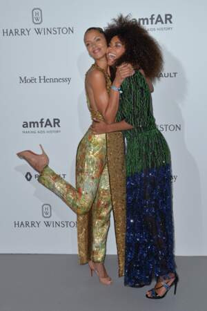 Week-end Fashion à Paris : Noémie Lenoir et Tina Kunakey au dîner de l'amfAR