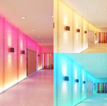 Les couloirs, éclairé des couleurs préférées de Paris !