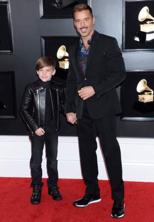 Ricky Martin et son fils Mateo aux Grammy Awards 2019, Los Angeles