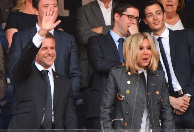 Finale de la Coupe de France : Emmanuel et Brigitte Macron