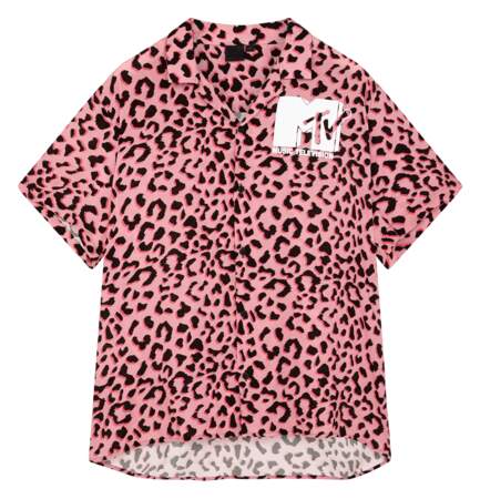 ASOS x MTV : chemise oversize imprimé léopard, 47,99€