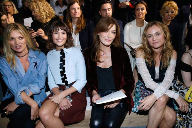 Défilé Dior printemps-été 2017 : Kate Moss, Gemma Arterton, Carla Bruni et Diane Kruger