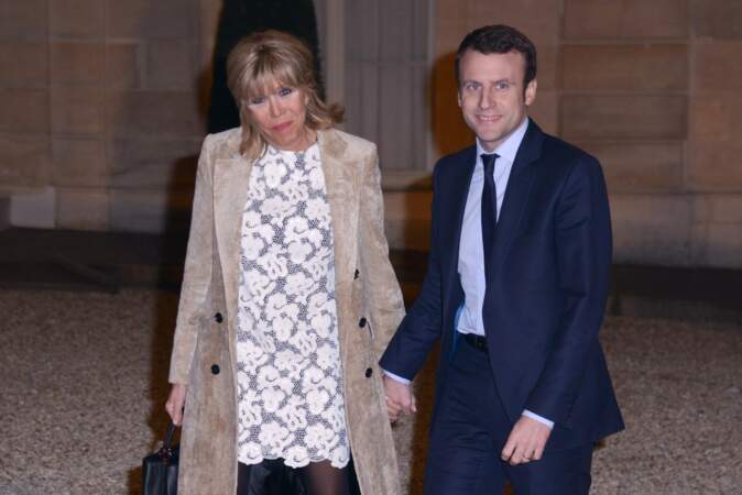 Emmanuel Macron et Brigitte Trogneux