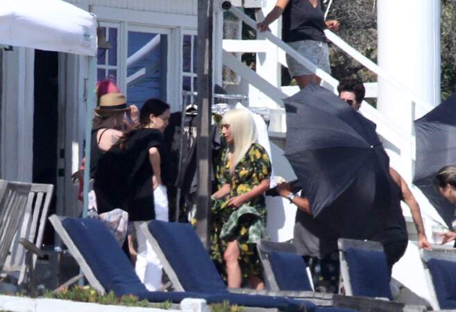 Lady Gaga en plein shooting